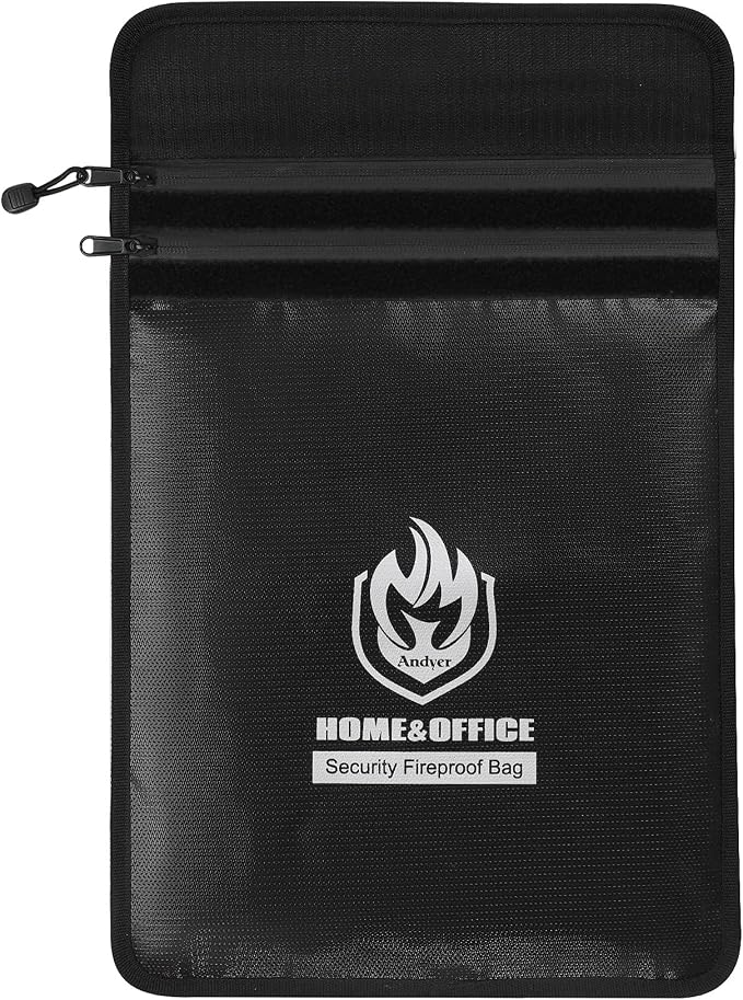 Upgraded Two Pockets Fireproof Document Bag, andyer 15”x 11”Waterproof - Image 8