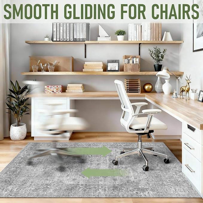 Office Chair Mat for Hardwood Floor, Anti-Slip Under Desk Mat for Rolling Chair - Image 7