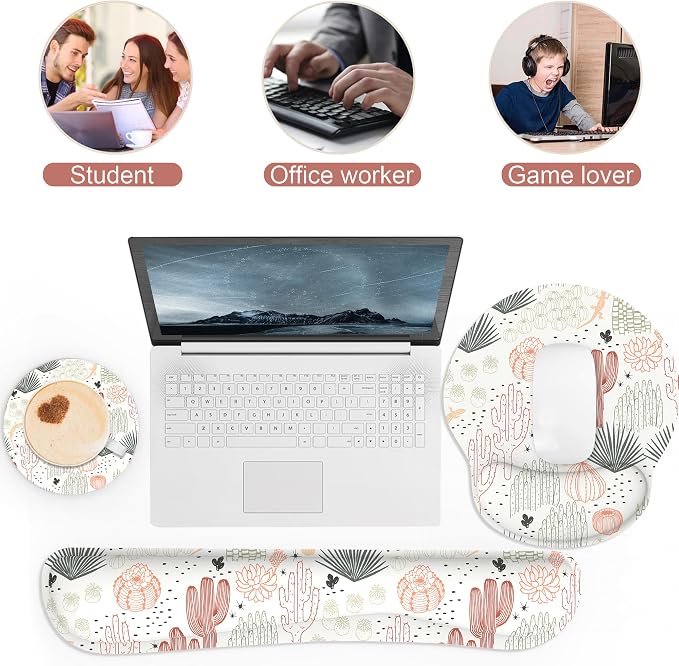 Ergonomic Mouse Pad with Wrist Rest and Keyboard Wrist Rest, Mousepad and Wrist - Image 8