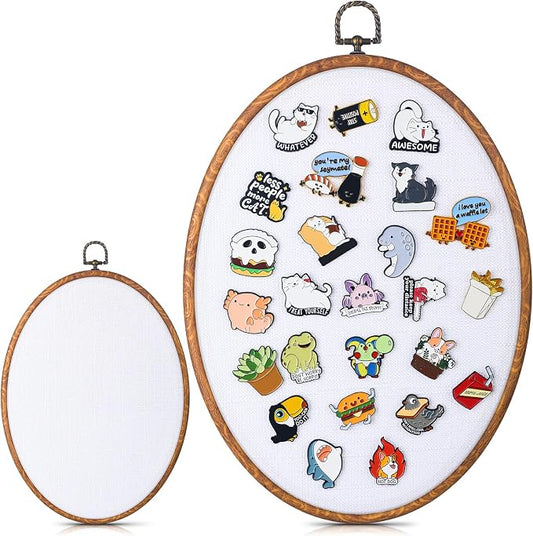 Yalikop Pin Display Board Fabric Enamel Pin Boards Wall Hanging Brooch Earrings by Yalikop