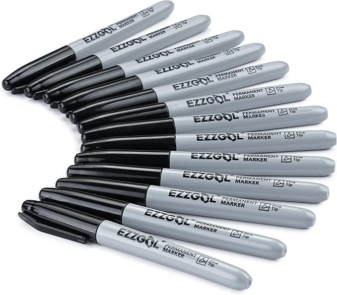 Ezzgol Permanent Markers Bulk, 150 Pack Fine Tip Black Permanent Markers - Image 4