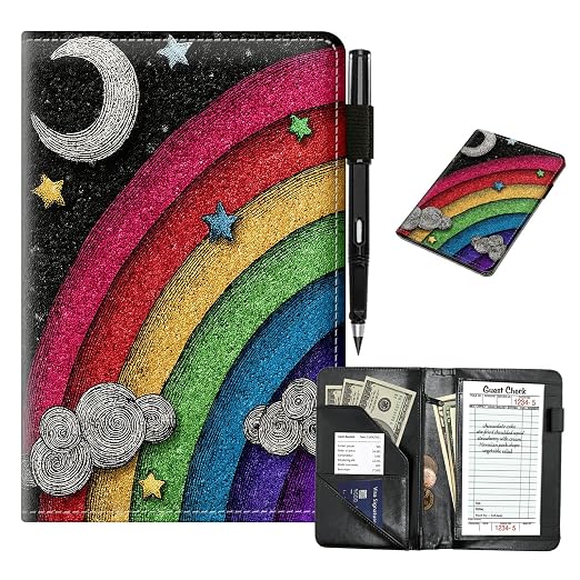 Rainbow Moon Cute Server Book for Waitress & Waiter 8"x5" by Unknown