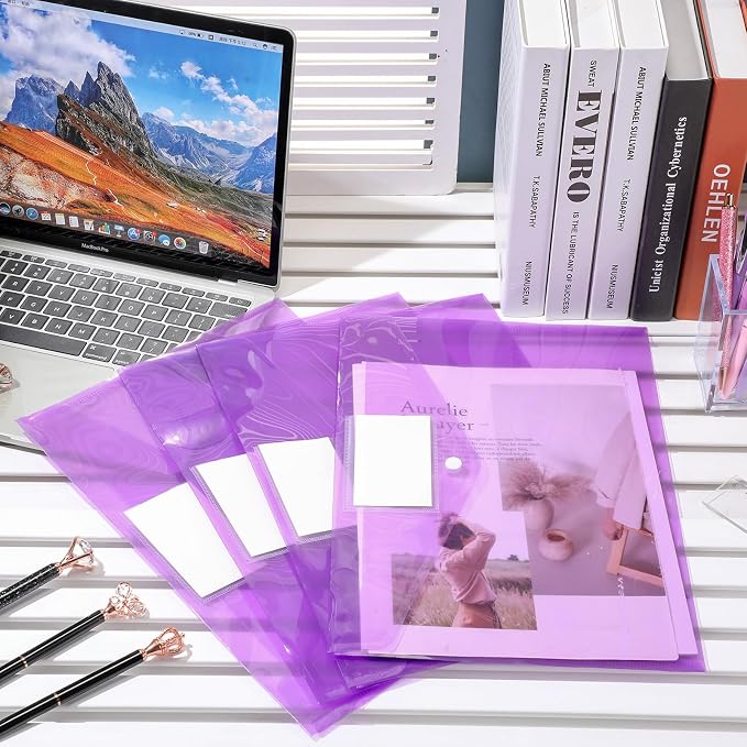 Yeaqee 50 Pcs Plastic Envelopes Poly Envelopes File Folders - Image 5
