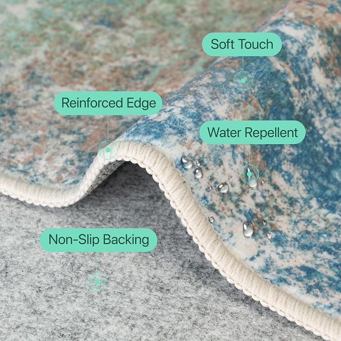 GENIMO 3x5 Rugs for Entryway Entrance, Modern Lightweight Rug Ultra Soft Indoor - Image 8