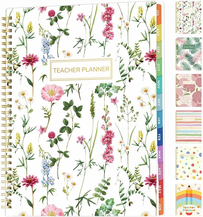 SUNEE Teacher Planner 2026-2027 Academic Year, 7 Periods Lesson Plan Book Jul by SUNEE