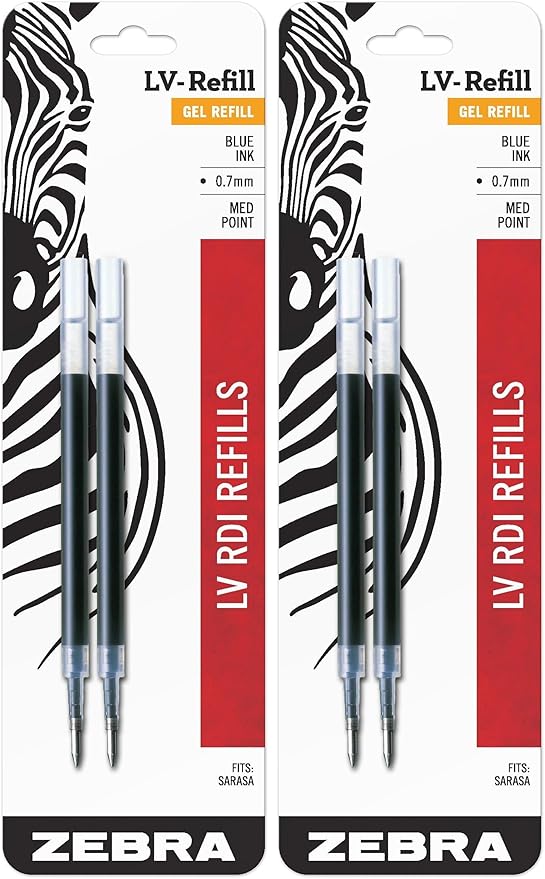 Zebra Pen LV-Refill for Gel Ink Pens, Medium Point by ZebraPen