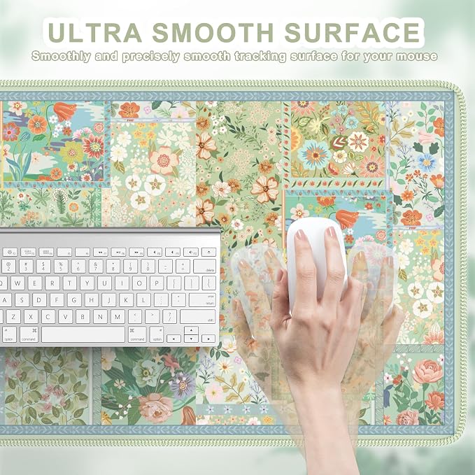 iCasso Green Large Mouse Pad, Gaming Mat, Desk Matt - Image 3
