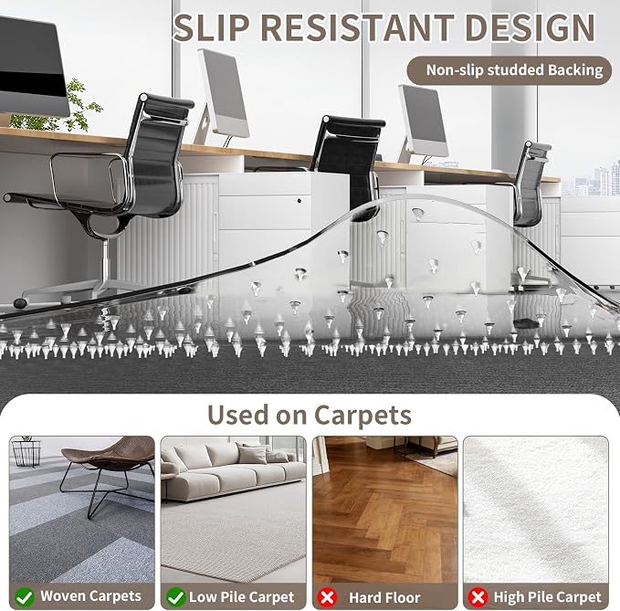 Office Chair Mat for Low Pile Carpeted Floors - Image 3