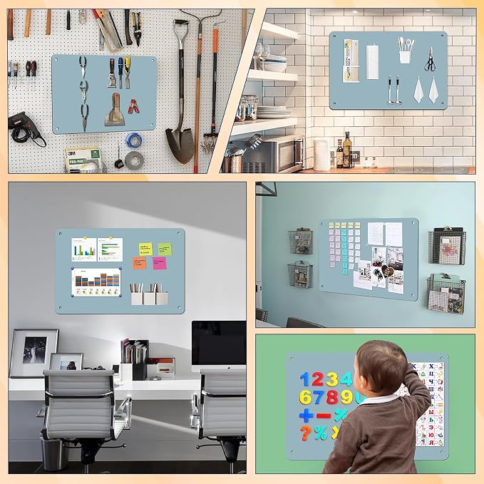 2Pack Magnetic Board 17.5" x 11.4" Magnet Bulletin Board is Suitable - Image 5