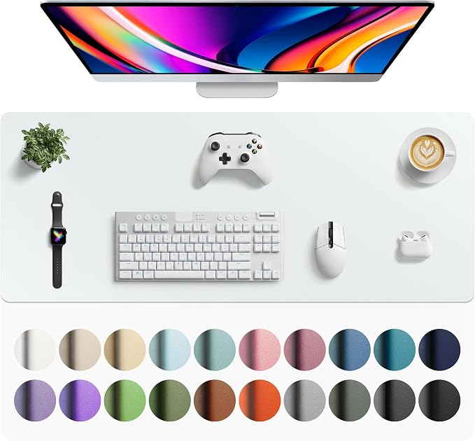 Aothia Faux Leather Desk Mat by AothiaSimpleNaturalUnique