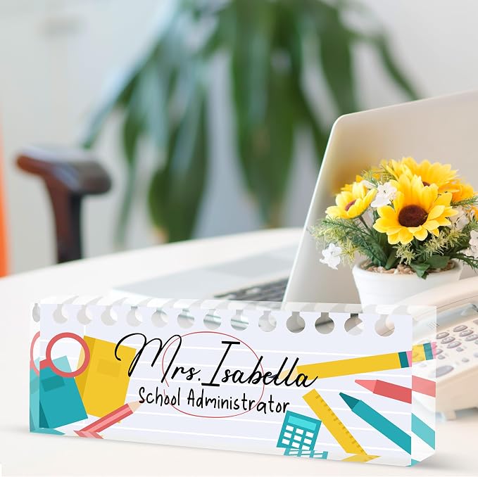 Custom Desk Name Plate Personalized, Acrylic Name Plates - Image 3