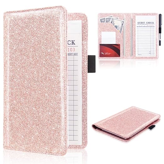 ACdream Server Books for Waitress, Guest Book Note Pad, Cute Pocket Leather by ACdream