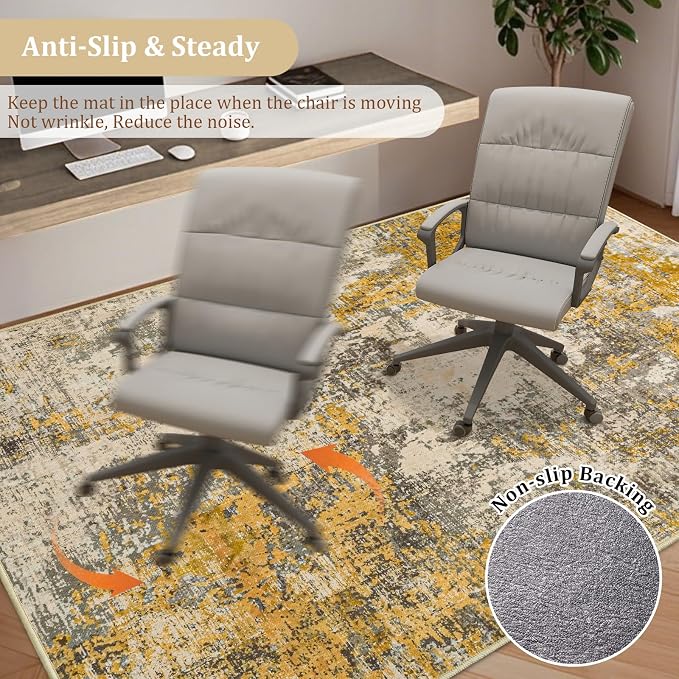Office Chair Mat for Hardwood Floor, Machine Wash - Image 5