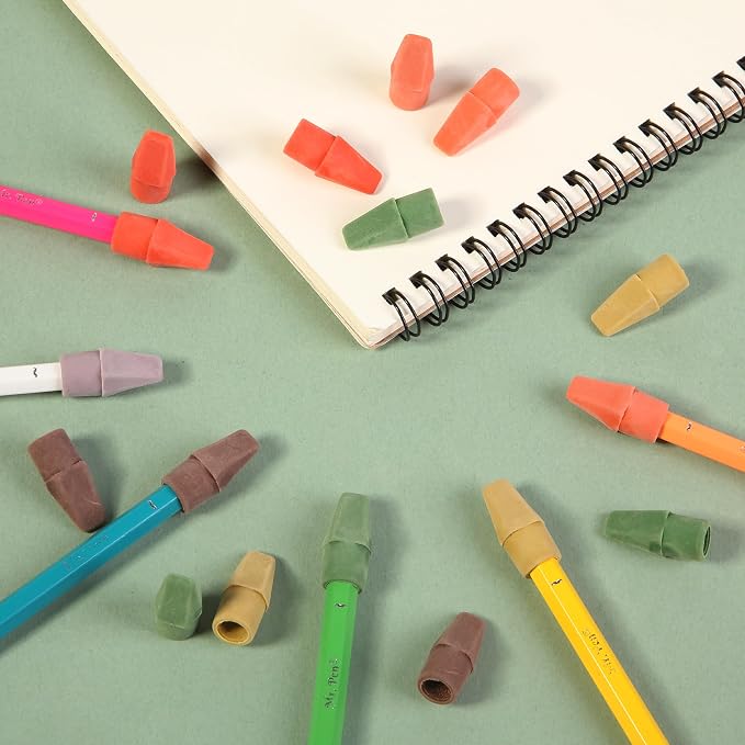 Mr. Pen- Pencil Erasers Toppers, 120 Pack, Latex Free, No Smudge | Mr Pen - Image 7