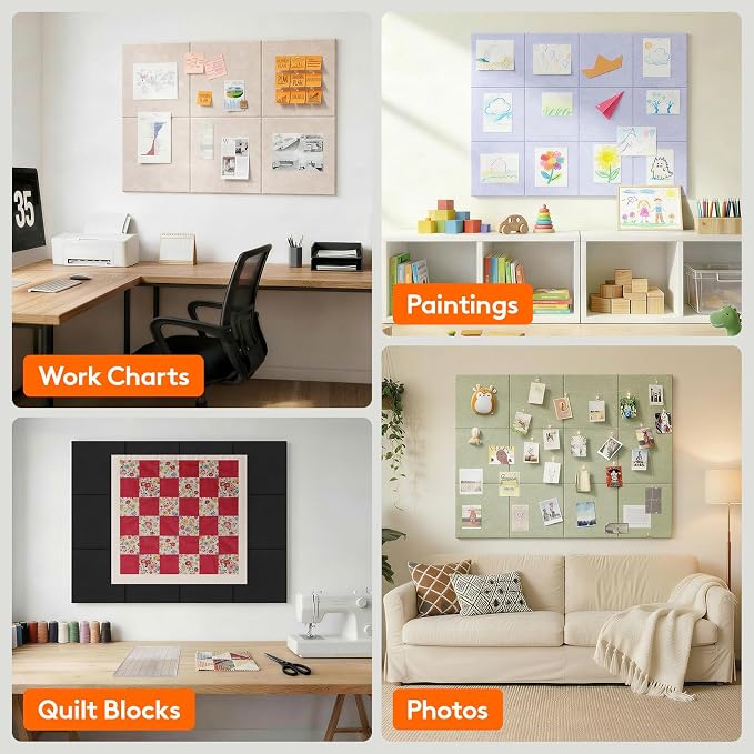 Lifewit 36"x 24" Felt Bulletin Board - Image 8