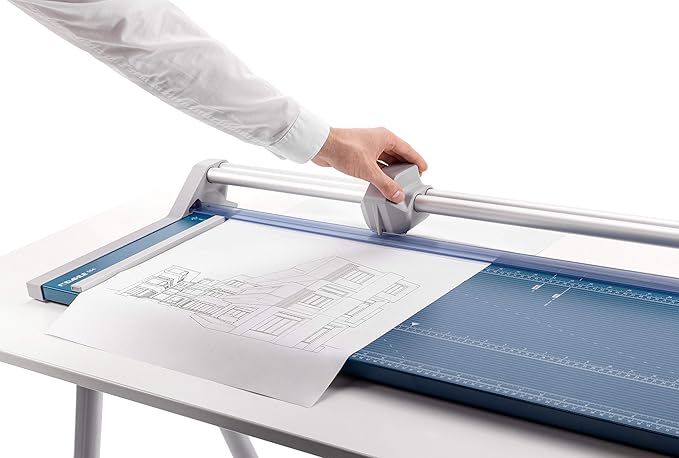 Dahle 554 Professional Rotary Trimmer, 28" Cut Length, 20 Sheet Capacity, Self-Sharpening, Dual Guide Bar, Automatic Clamp, German Engineered Paper Cutter-DeskLoop Office