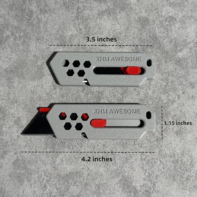 XHM Awesome Small Box Cutter Retractable Blade Ultility Knife, - Image 6