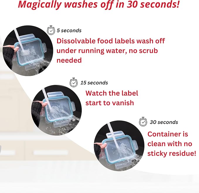 2x1 Dissolvable Food Labels, 250 Label Stickers, Bottle Labels - Image 3