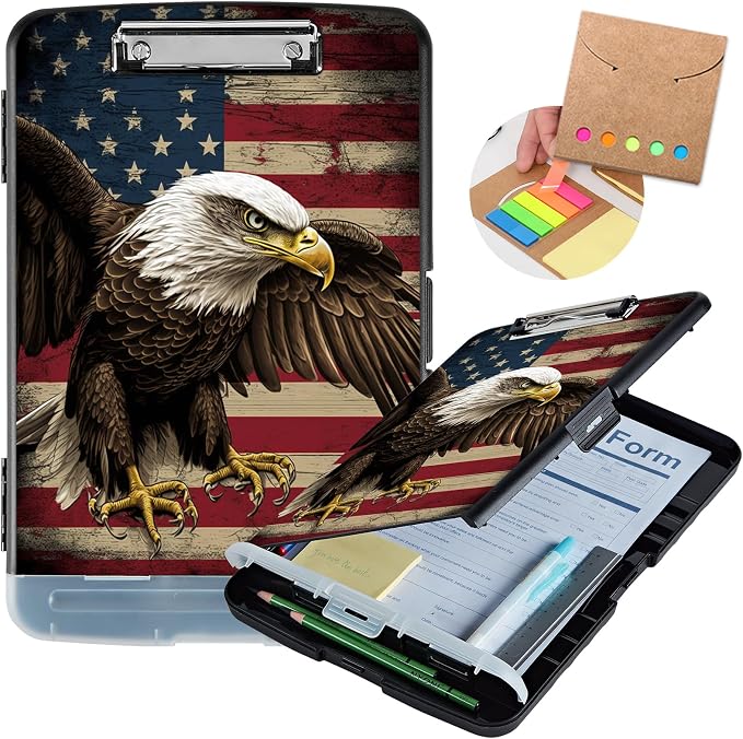 Clipboard with Storage, Heavy Duty Plastic Storage Clipboard with Low Profile - Image 2