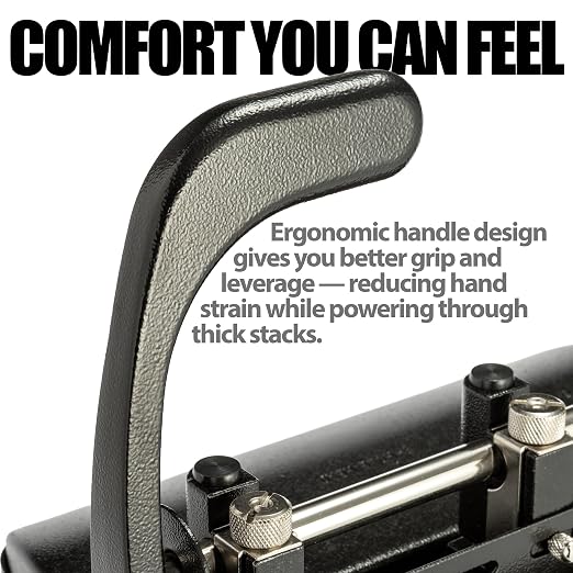 Officemate Adjustable 3-Hole Punch, Medium Duty, 32-Sheet Capacity, Adjustable - Image 2