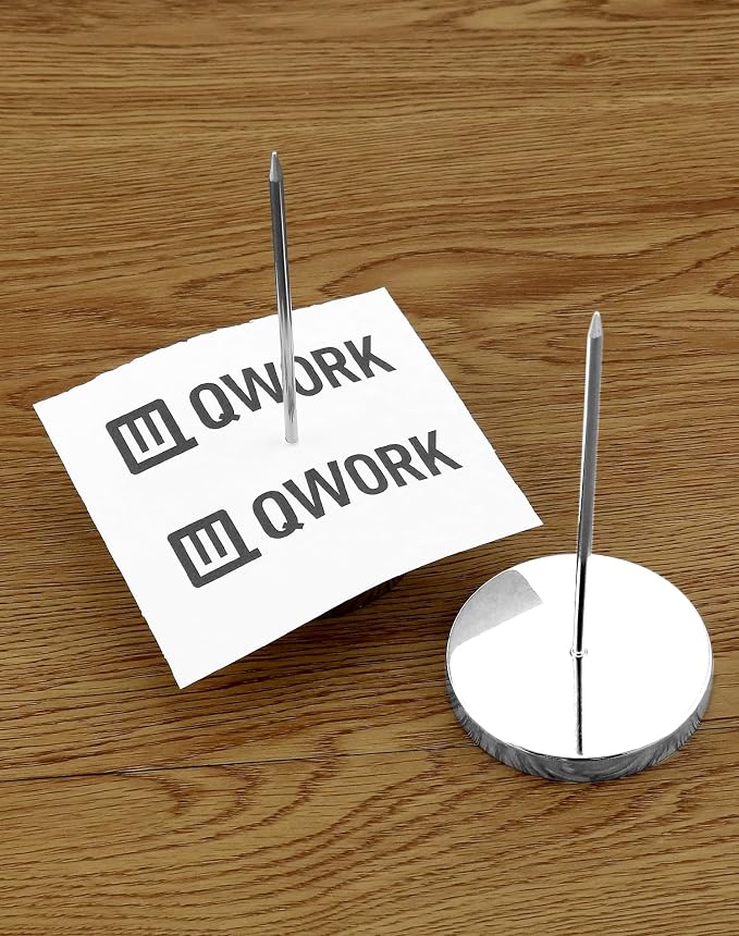 QWORK Desk Receipt Holder, 16 Pack Spike Stick Receipts Check Bill Fork - Image 7