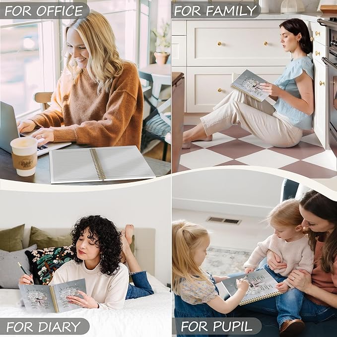 Christian Floral Spiral Notebook Journal, Vintage Hydrangea Flower Bible Notebooks for Note Taking, Christian Gifts for Women, Bible Journaling Hardcover Spiral Journal 5.5x8.3 Inches Writing Pads-DeskLoop Office