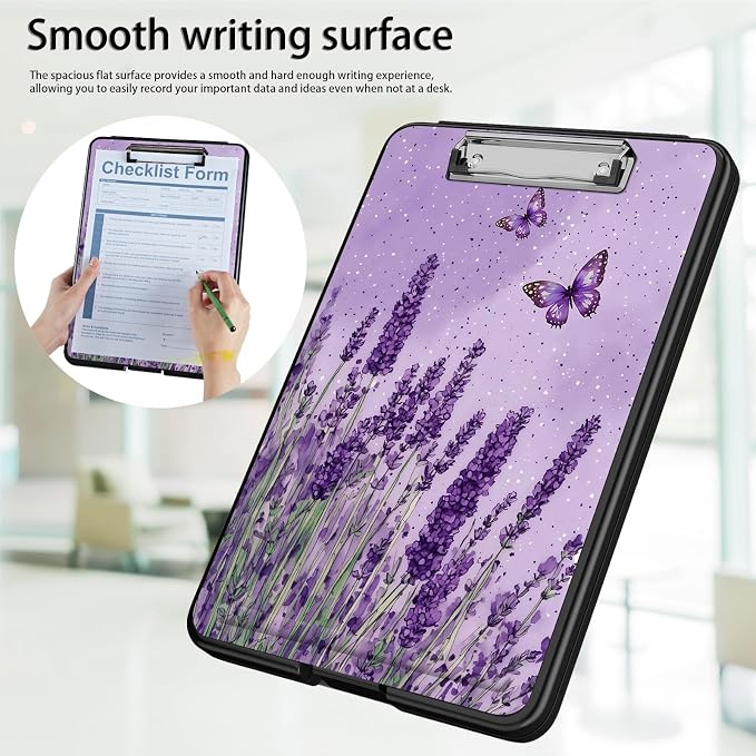 Clipboard with Storage, Office Supplies Nursing Clipboards Folder with Pen - Image 5