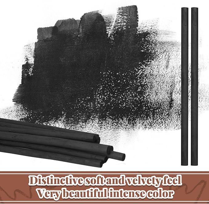 Gueevin 200 Pcs Willow Charcoal Sticks, Willow Charcoal, Artists, Beginners, Students, Perfect for Sketching, Drawing, Shading, and Fine Art (5-7mm)-DeskLoop Office