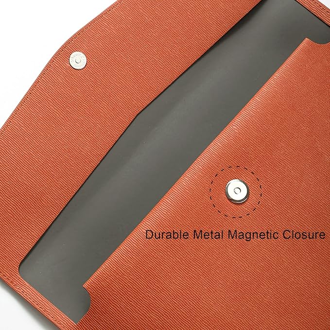 VANRA 1 Piece PU Leather Envelope File Folders A4 Paper Document Filing - Image 3