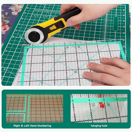 MANUFORE 4pcs Square Quilting Ruler Set Acrylic Anti-Slip Sewing Ruler - Image 5