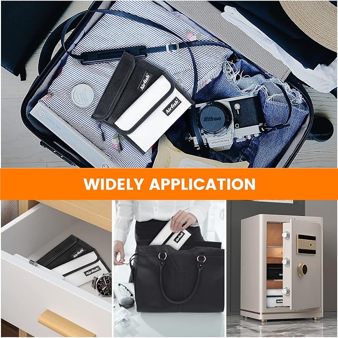 Fireproof Wallet, 5 x 8 inches, Waterproof Cash Bag - Image 7