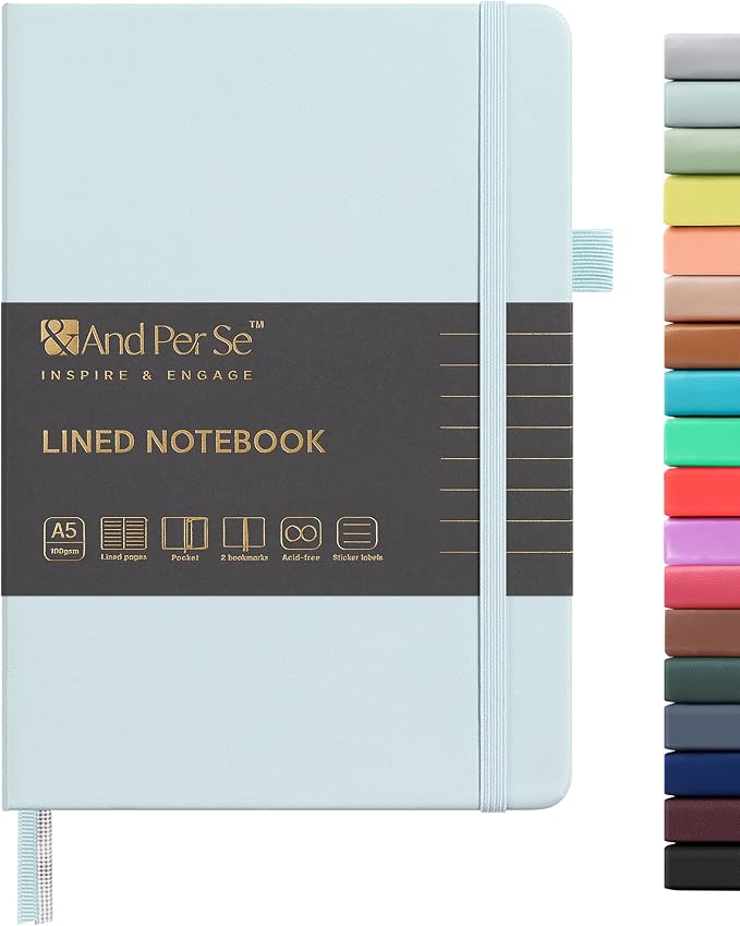 &And Per Se Lined Journal Notebook, 160 Pages, A5 5.7 x 8 inches College Ruled by AndPerSe