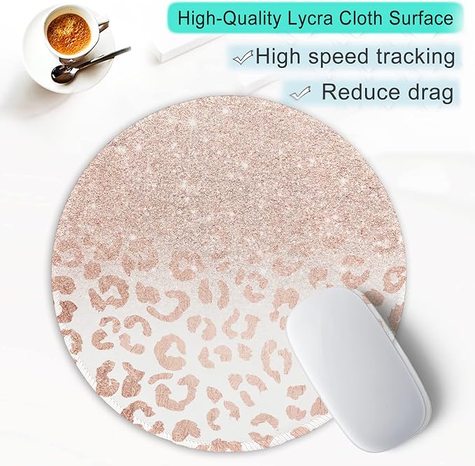 ITNRSIIET Round Mouse Pad with Stitched Edge Premium-Textured Waterproof - Image 6