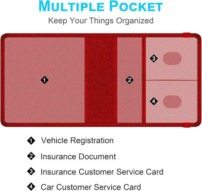 Wisdompro Small Car Registration and Insurance Documents Holder - Image 2