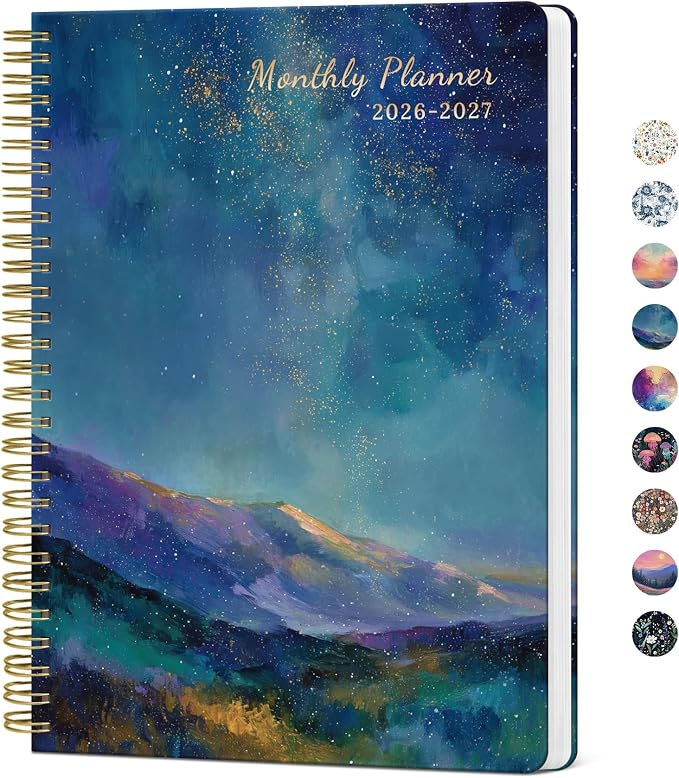 Monthly Planner 2026-2027, Aesthetic 2 Year Months Planner Calendar, 18-Months by Taja