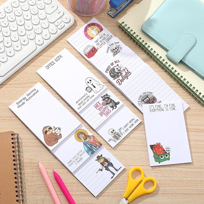 12 Pack Funny Notepads, 5x3 Inches Sarcastic Note Pads Memo Fun Office Gifts - Image 7