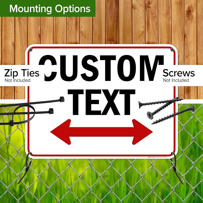 Custom Arrow, Custom Directional Sign, Two Way Arrow, 18x24 Inches, 55 mil - Image 5