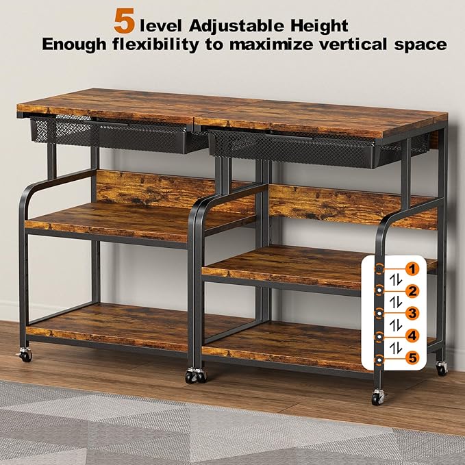 EasyCom 23.6"x18.9" Extra Large Printer Stand - Image 4