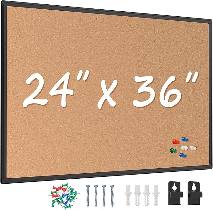 Cork Board Bulletin Board 24 x 36, Office Board by Justdowhatyouwanttodo