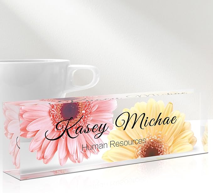 Desk Name Plate Personalized, Custom Name Plates by Gowelly