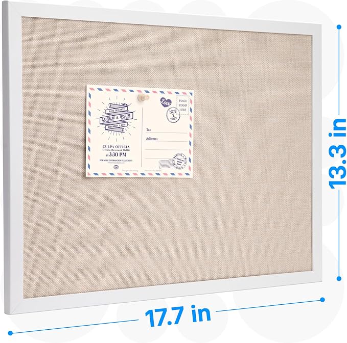 OWLKELA 13.3"x17.7" inch Bulletin Board - Image 2