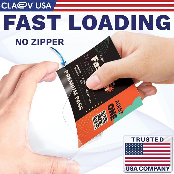 Claev - Horizontal Flexible and Tear Resistant Card Protector - Clear, 4x3 Inch - Image 5