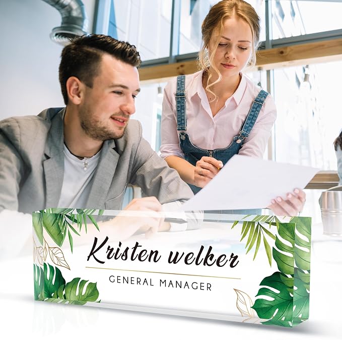 Name Plate for Desk, Desk Name Plate Personalized Office Desk Decor for Women - Image 2