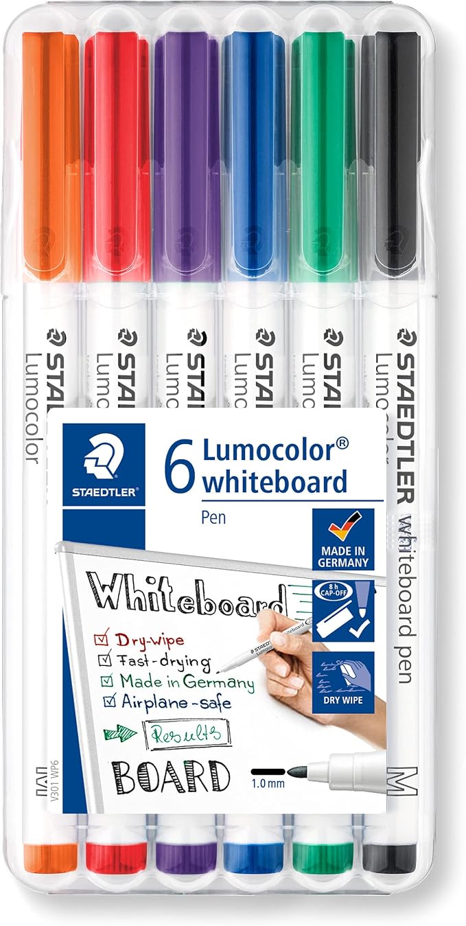 STAEDTLER 301 WP6 Whiteboard Pens - Image 2