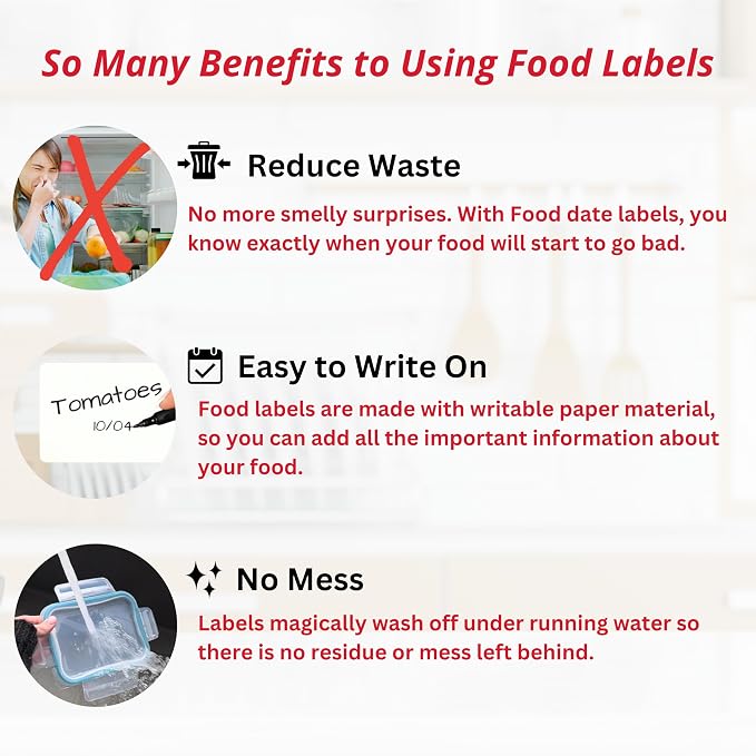 2x3 Dissolvable Food Labels, 1000 Label Stickers, Bottle Labels - Image 2