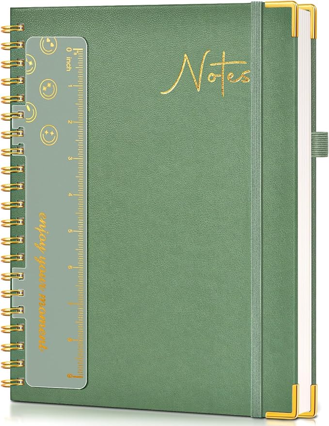 Blank Spiral Notebook Journal 8.5” x 11”, A4 Large Hardcover Sketch Book by UEBZFOCS