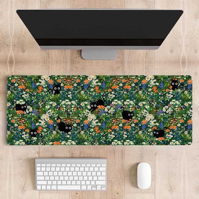 Mousepad Desk Mat Gaming Large Keyboard Cute Office Desktop Computer Laptop Cat - Image 6