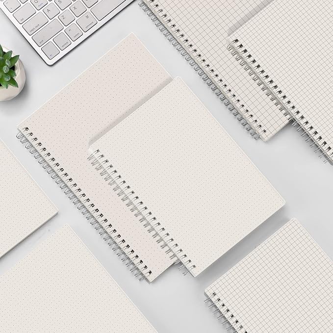 AHGXG Dotted Journals Spiral Notebook 3 Pack, A5 Bullet Dot Grid Journal - Image 6