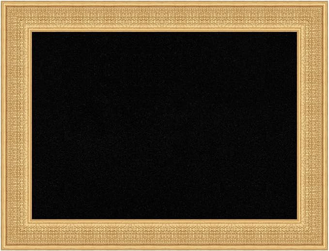 Amanti Art Black Cork Board for Wall, 26x34 Vision Board with Gold Wood Frame, Medium Corkboard Office Decor for Home Organization, Traditional Corkboard Pinboard to display items for home-DeskLoop Office