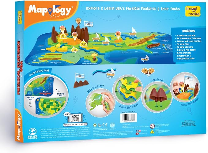 Imagimake Mapology Physical Features USA Puzzle | Mountains, National Parks - Image 9
